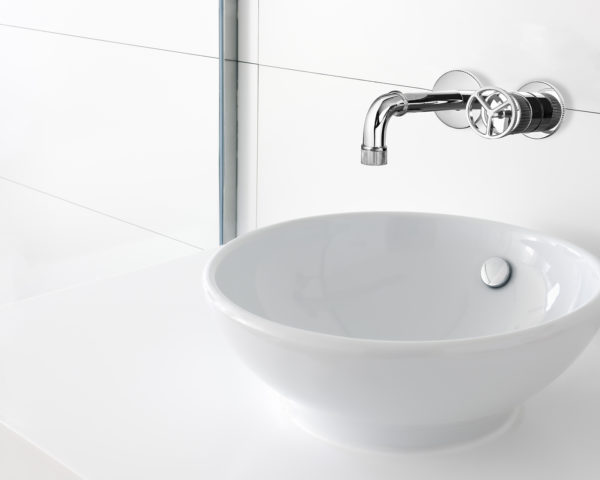 Luxury trendy washbasin and faucet