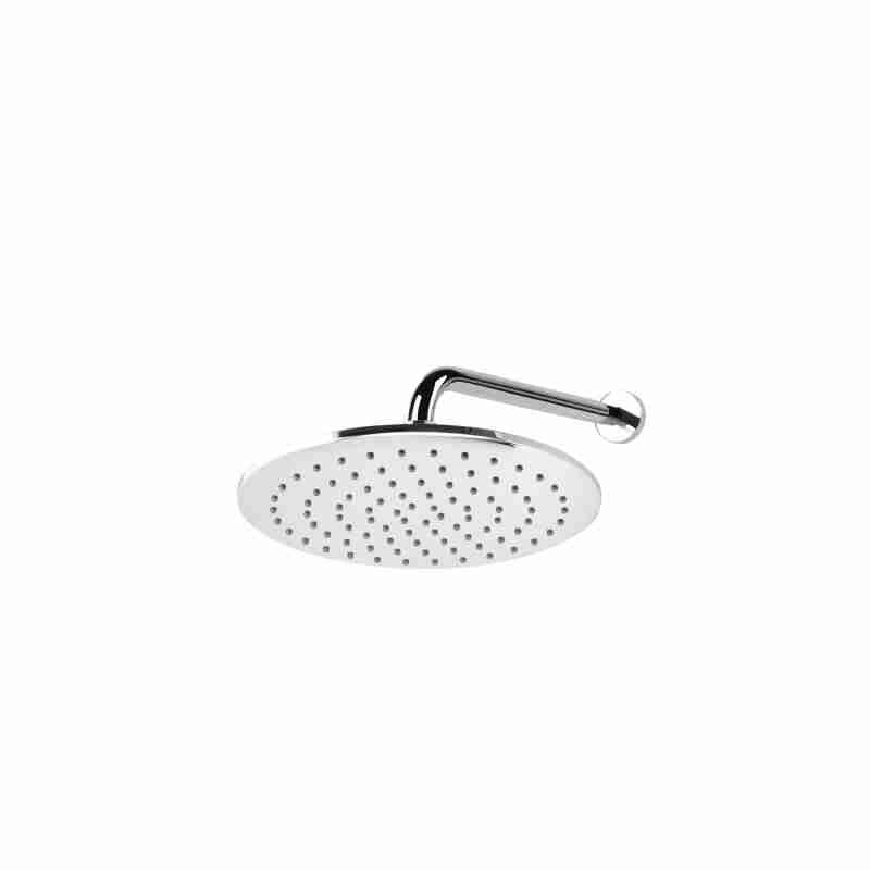 POMME DE DOUCHE RONDE EN ABS, Ø 230MM, BRAS HORIZONTAL EN LAITON.