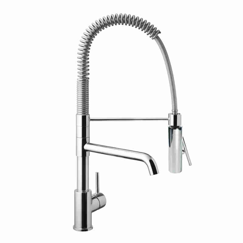 SINK MIXER WITH SWIVEL SPOUT AND PULL-OUT 2-JET SHOWER HEAD.