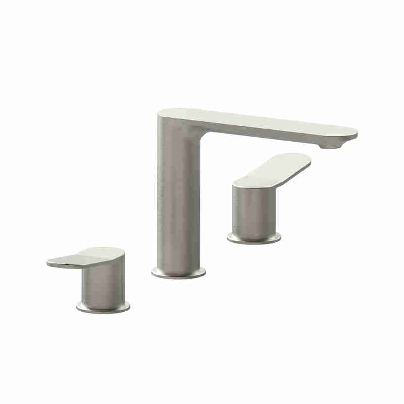 BATTERIA PER LAVABO 3 FORI CON SCARICO CLICK-CLACK DA 1''1/4 E TAPPO A COPERTURA TOTALE.