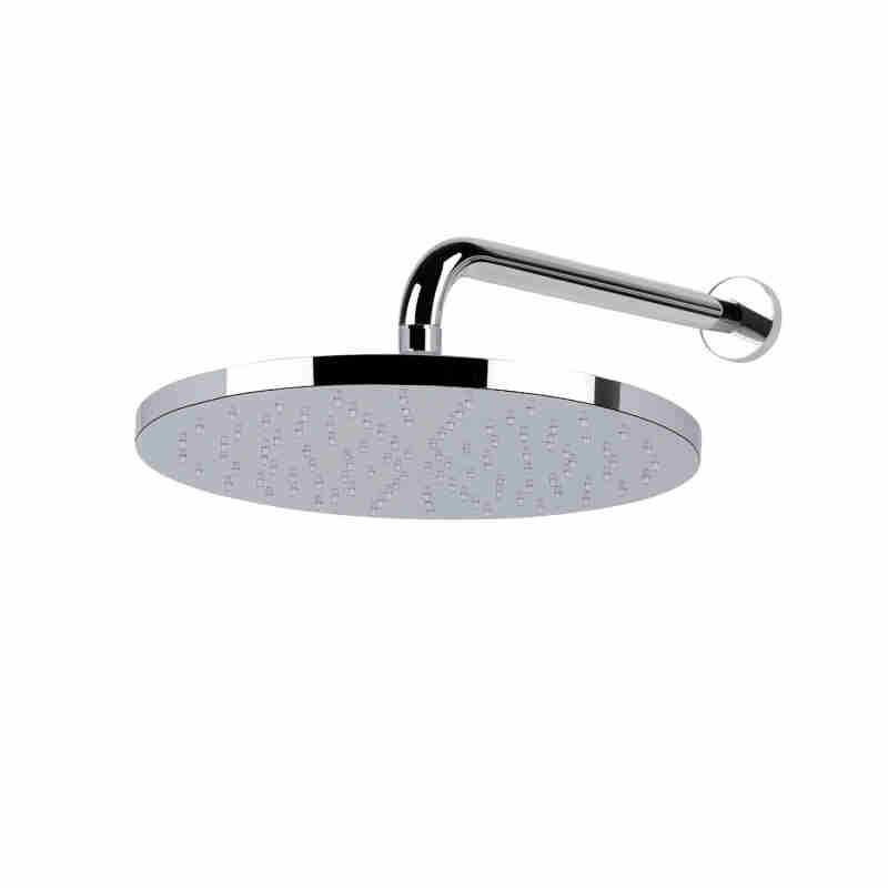 POMME DE DOUCHE RONDE D.250 LAITON AVEC BRAS HORIZONTAL 350MM-CHROME